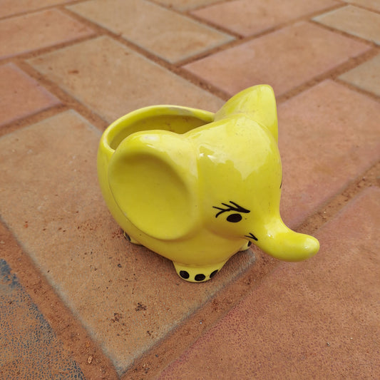 Elephant shaped 3 inch ceramic pot any colour